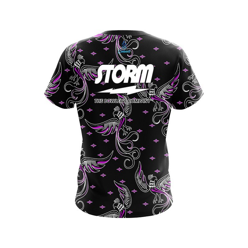 Storm Phoenix Break Purple Semi-Custom CoolWick Bowling Jersey - Image 2