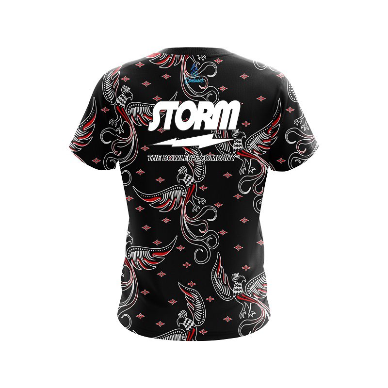 Storm Phoenix Break Red Semi-Custom CoolWick Bowling Jersey - Image 2