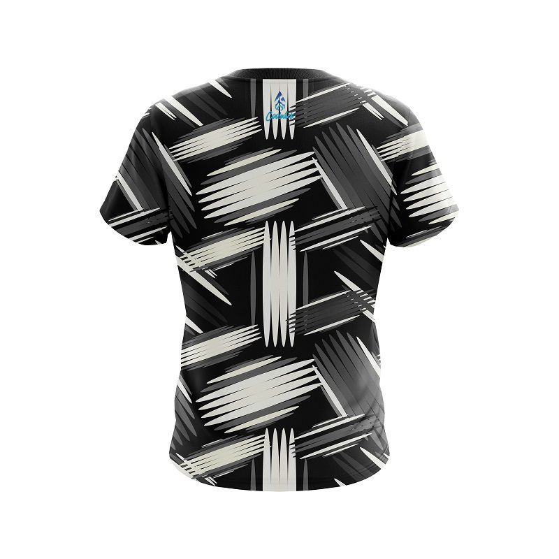 Plain Striped Pattern CoolWick Bowling Jersey - Image 2