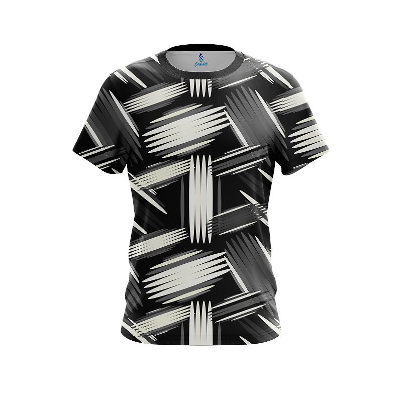 Plain Striped Pattern CoolWick Bowling Jersey