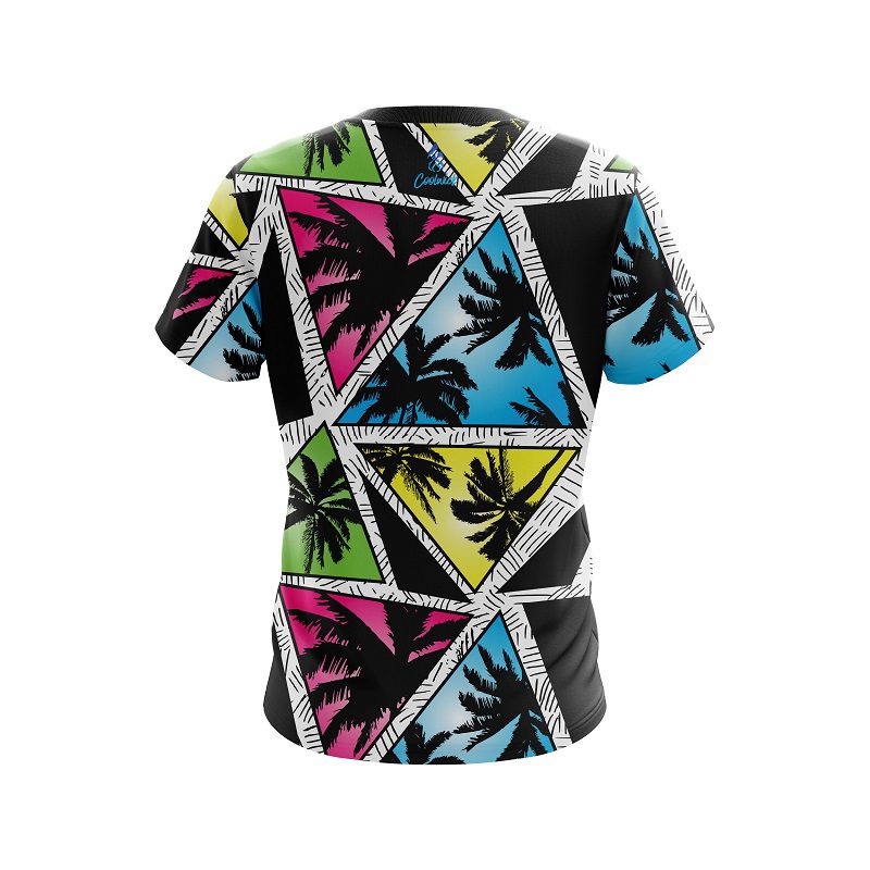 Plain Summer Palms CoolWick Bowling Jersey - Image 2