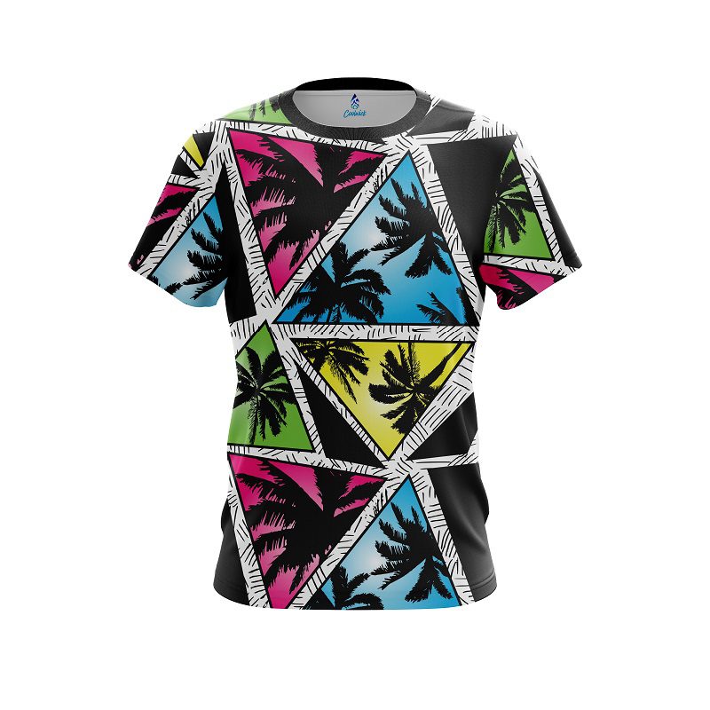 Plain Summer Palms CoolWick Bowling Jersey