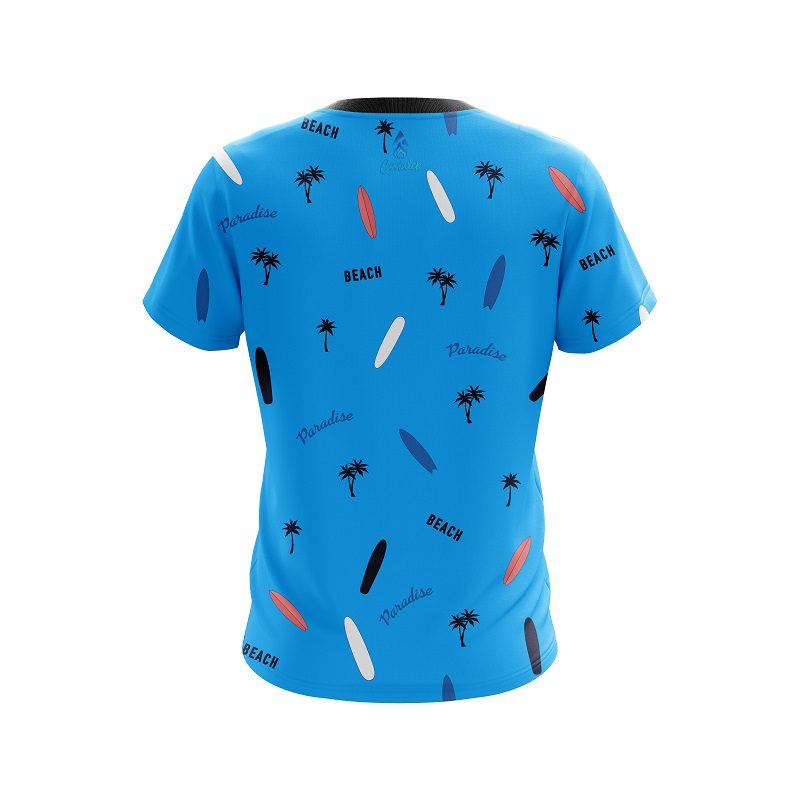 Plain Paradise palms CoolWick Bowling Jersey - Image 2