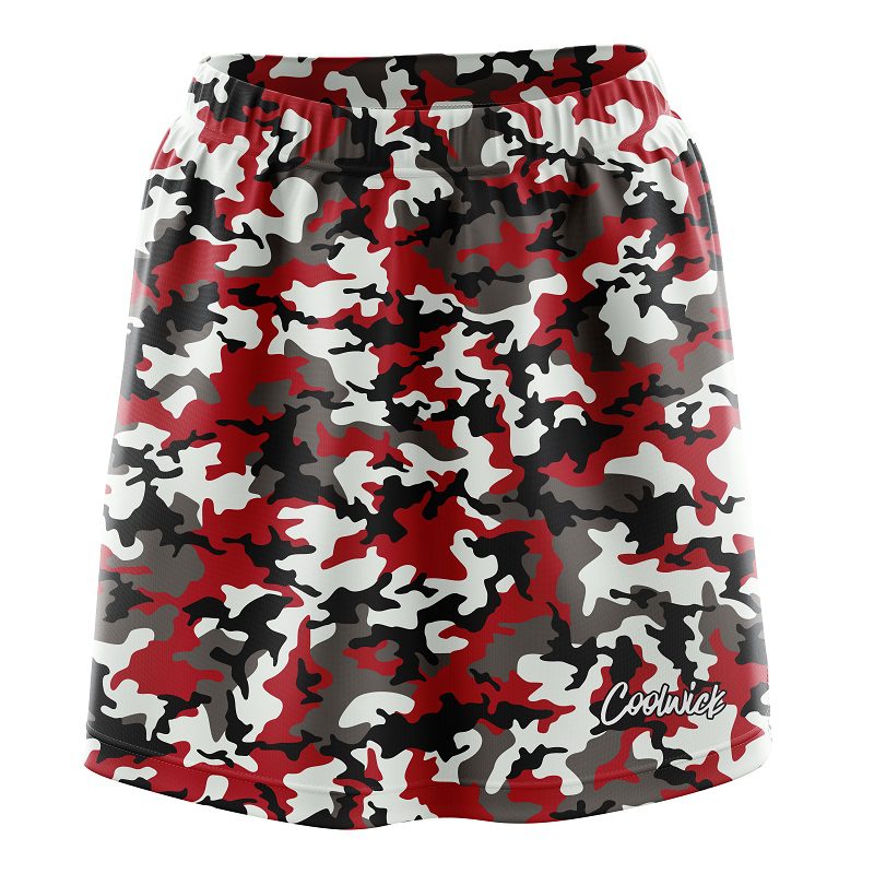 Tactical Camo Red CoolWick Bowling Skort