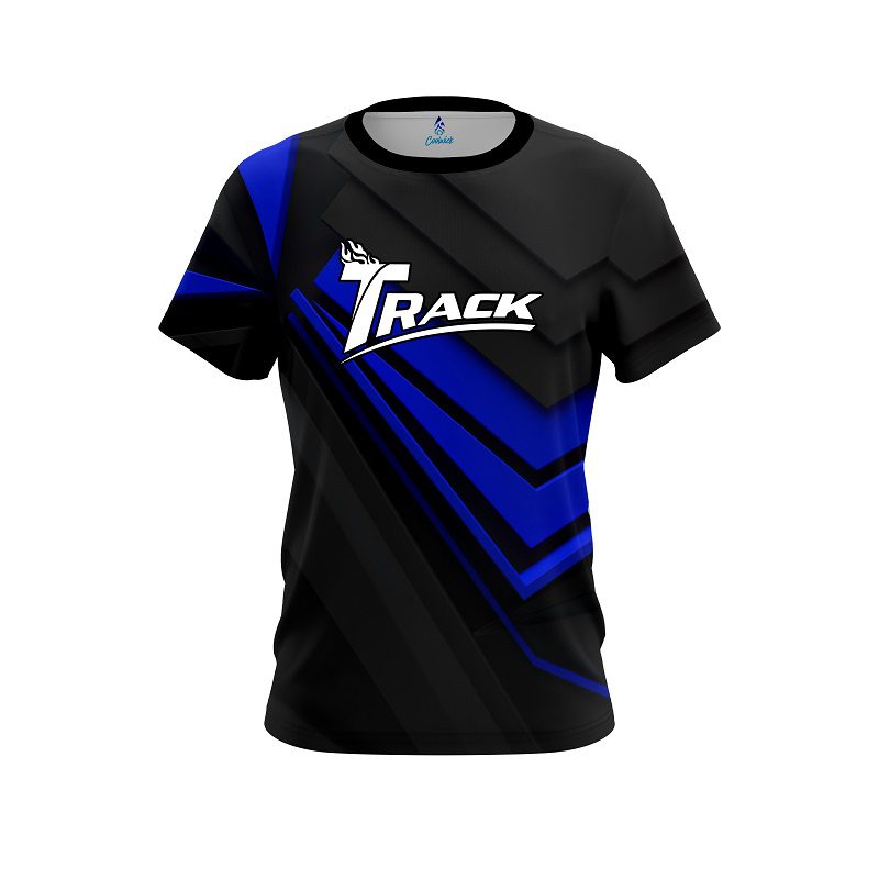 Track Steaming Dynamic Blue CoolWick Bowling Jersey