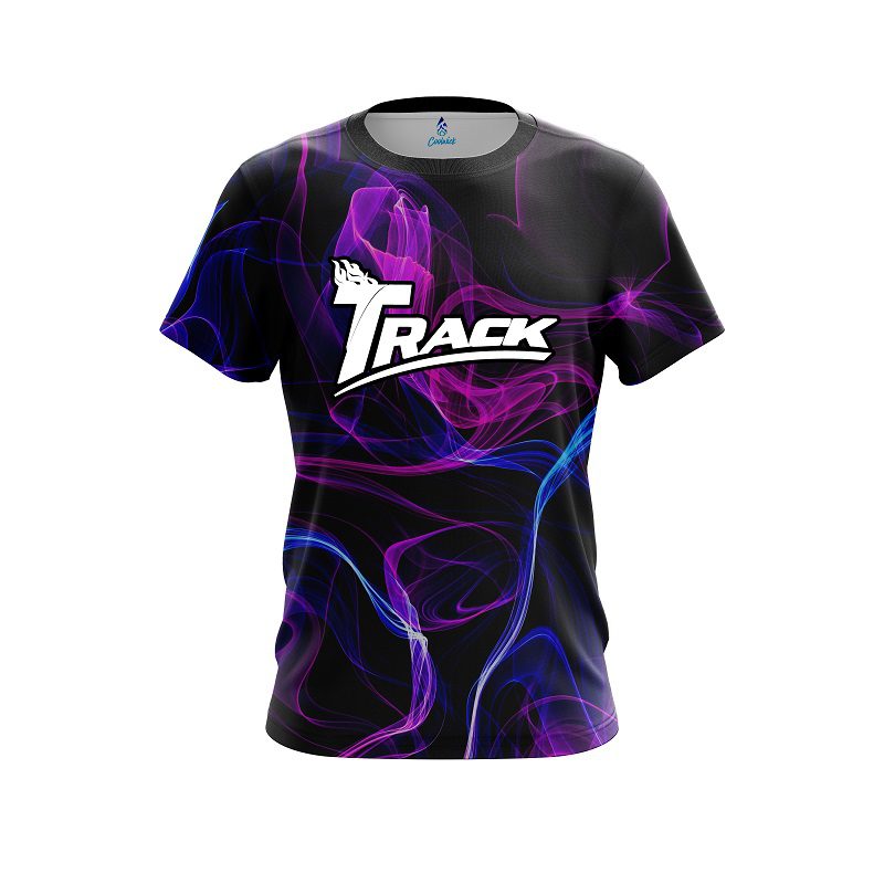 Track Blue Purple Smoke CoolWick Bowling Jersey