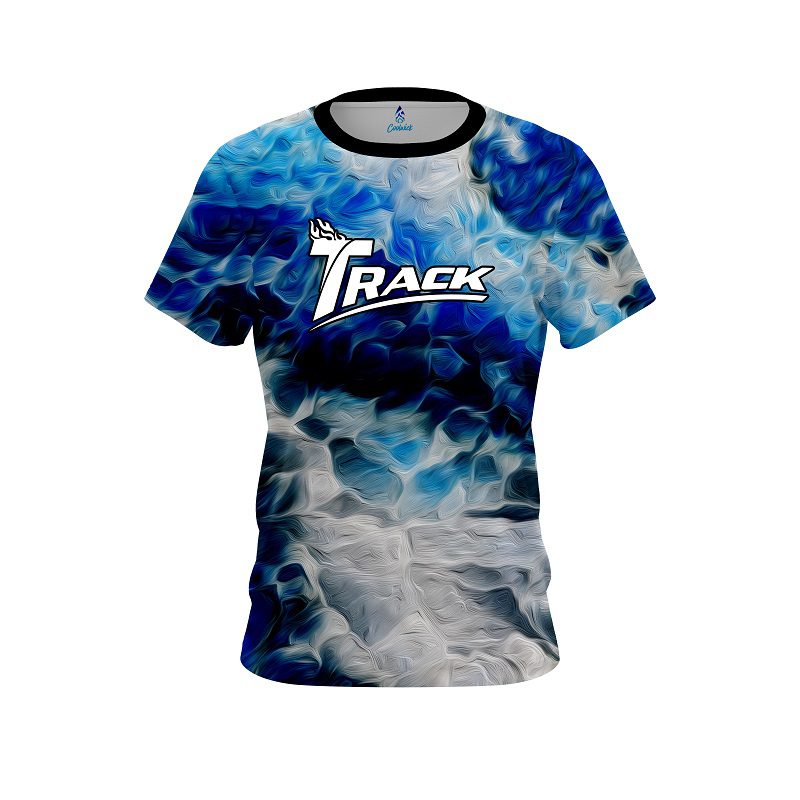 Track Blue Marble Onyx CoolWick Bowling Jersey