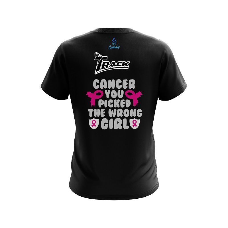 Track Breast Cancer Fight Back CoolWick Bowling Jersey - Image 2
