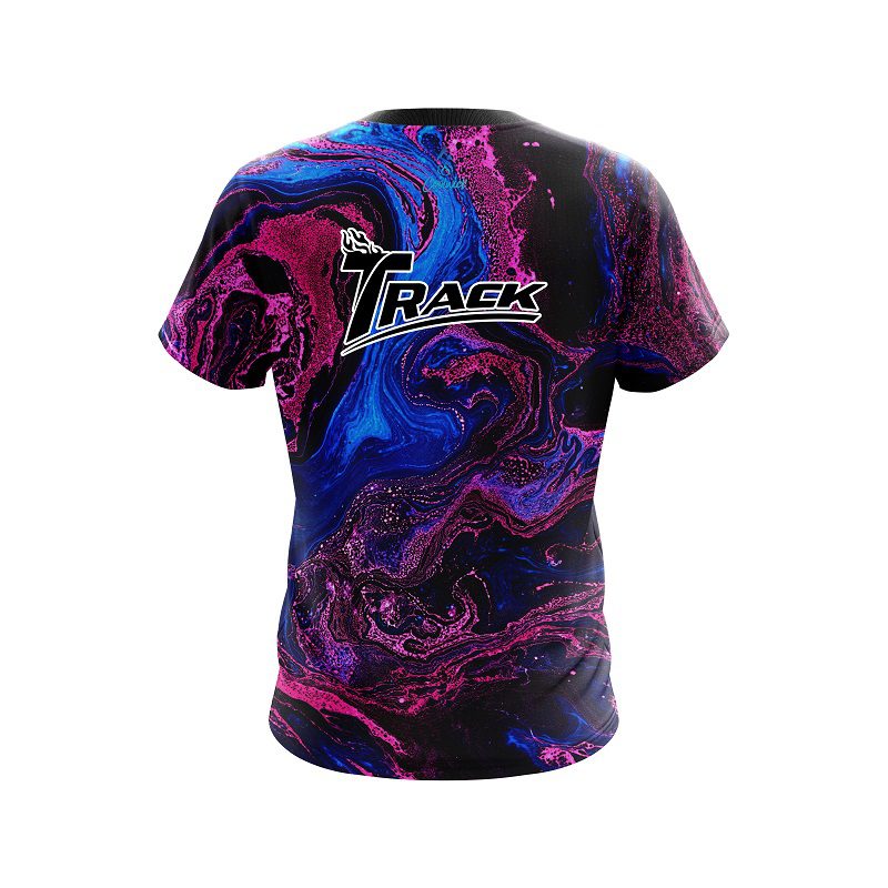 Track Cotton Candy Marble CoolWick Bowling Jersey - Image 2
