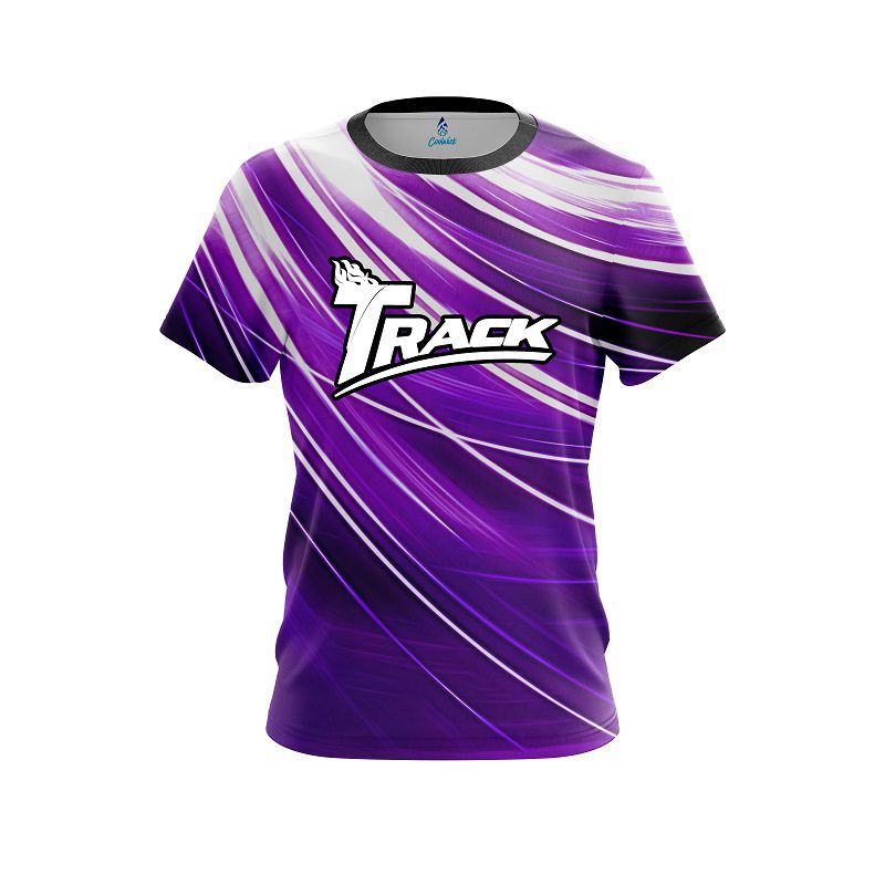 Track Deep Purple Stripes CoolWick Bowling Jersey