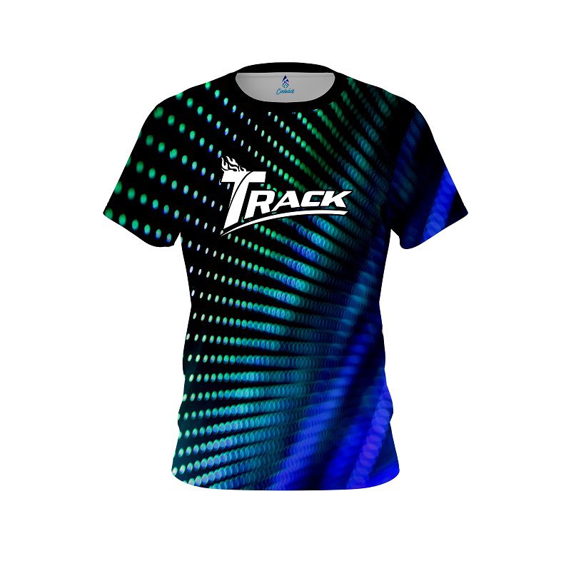 Track Electronic Wave Aqua CoolWick Bowling Jersey