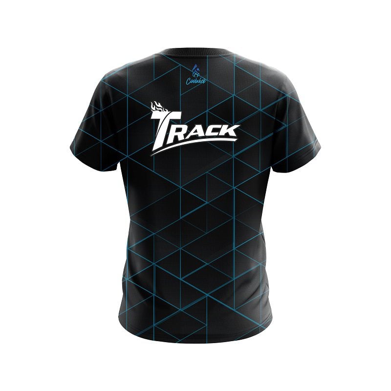 Track Geo Light Blue CoolWick Bowling Jersey - Image 2