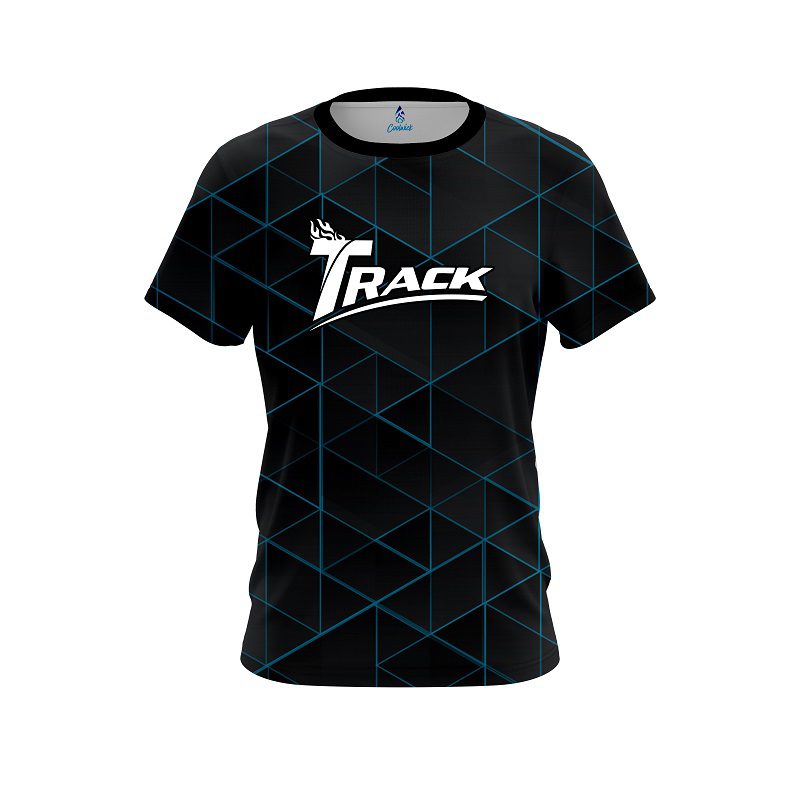 Track Geo Light Blue CoolWick Bowling Jersey