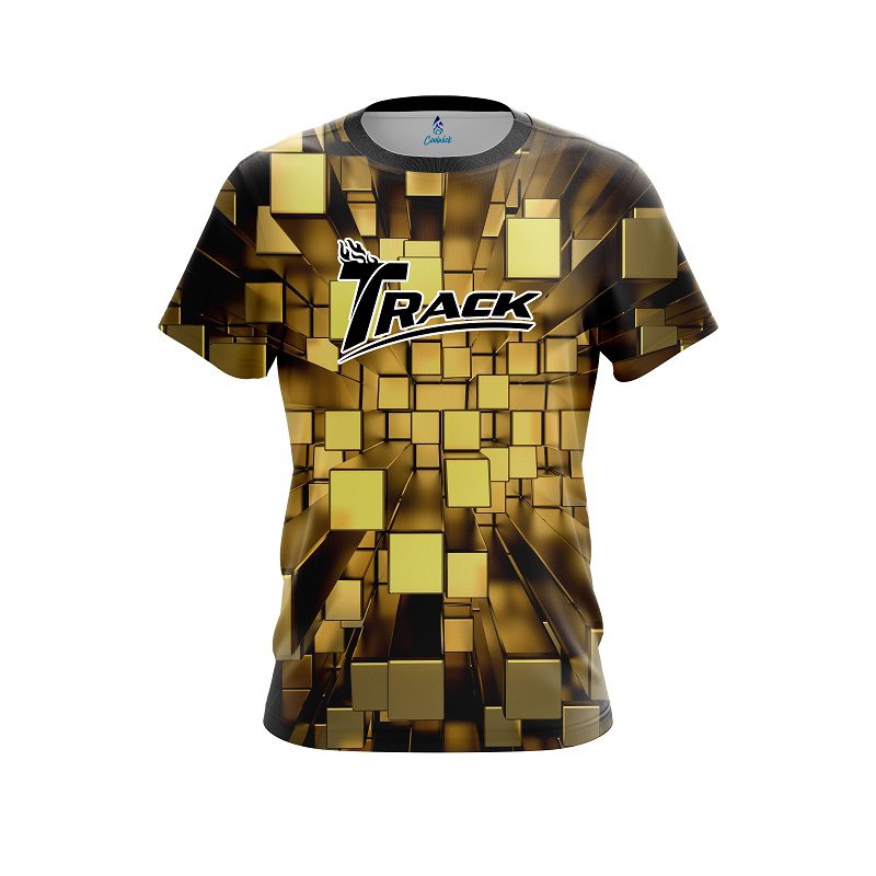 Track Gold Block Burst CoolWick Bowling Jersey