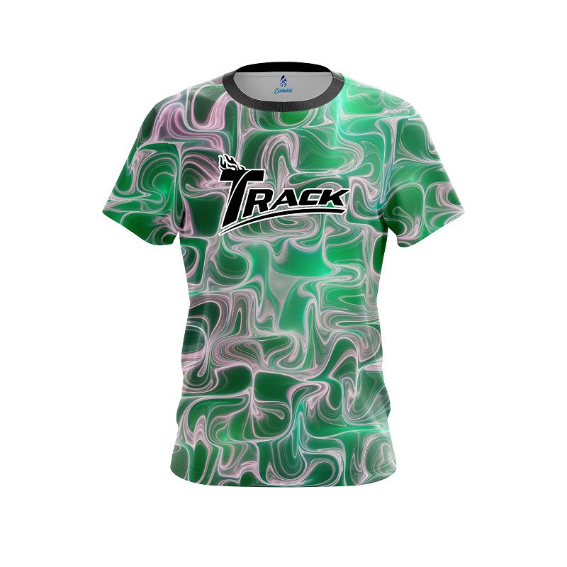 Track Green Exotic Motion CoolWick Bowling Jersey