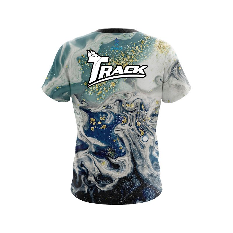 Track Marbleized Ripple Pattern CoolWick Bowling Jersey - Image 2