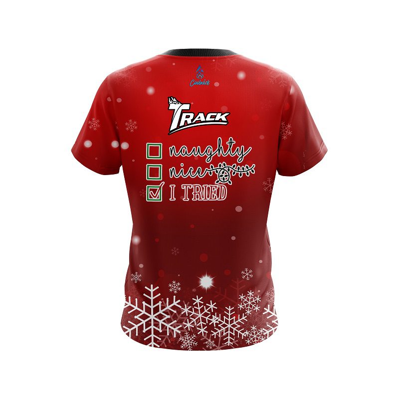 Track Naughty Or Nice CoolWick Bowling Jersey - Image 2