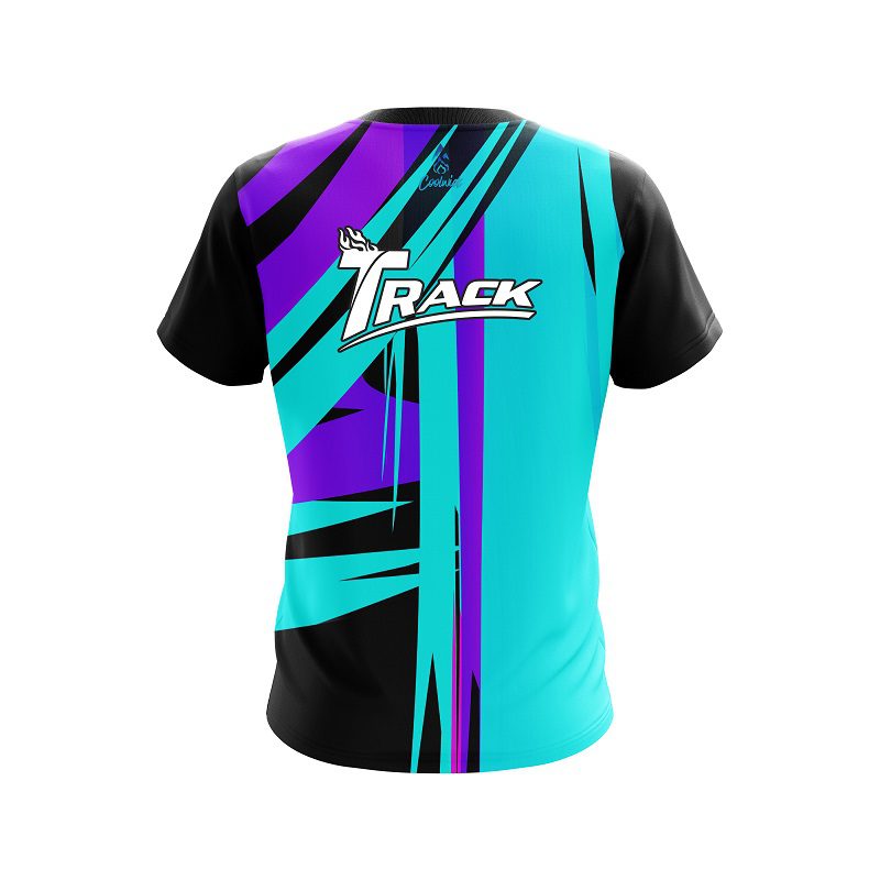 Track Paint Brush Drip CoolWick Bowling Jersey - Image 2