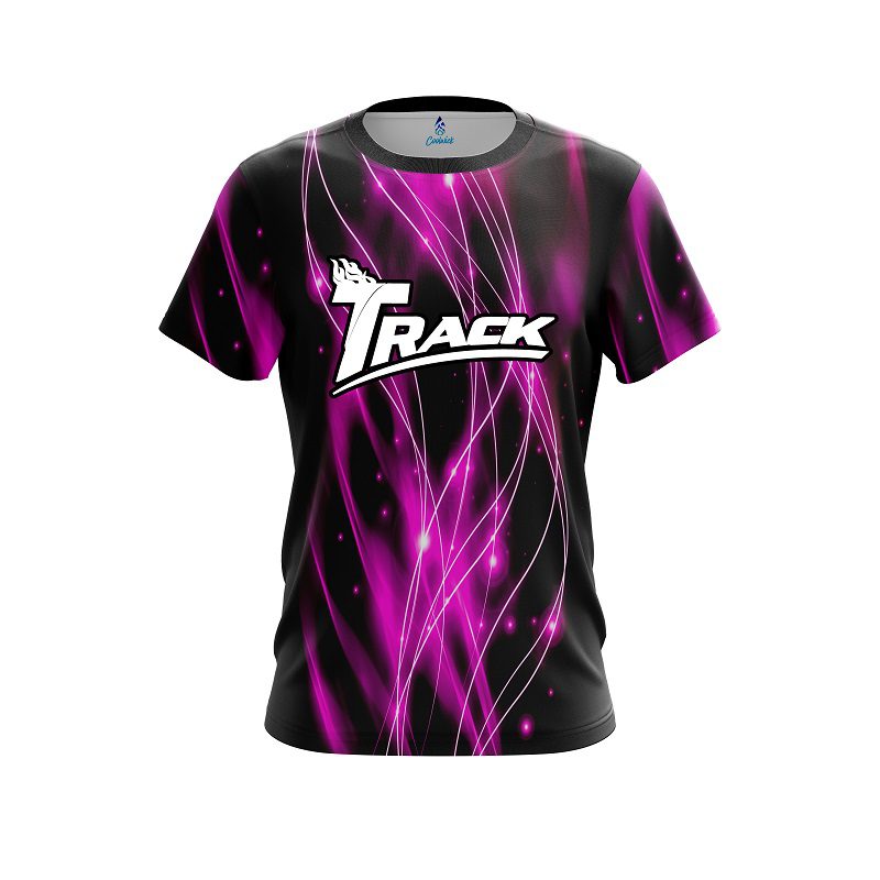 Track Pink Spiral Waves CoolWick Bowling Jersey