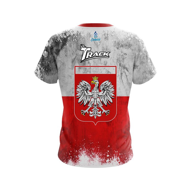 Track Poland Flag CoolWick Bowling Jersey - Image 2
