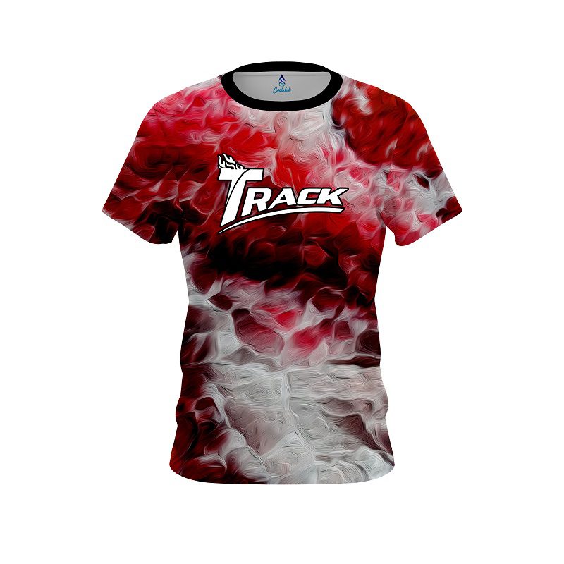 Track Red Marble Onyx CoolWick Bowling Jersey