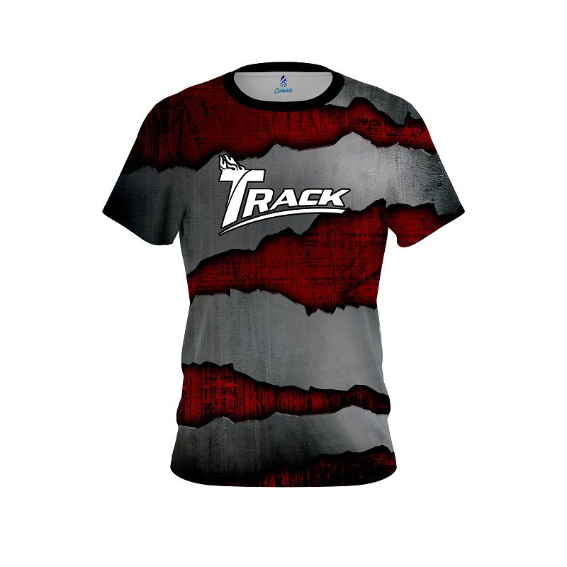 Track Red Rigid Steel CoolWick Bowling Jersey