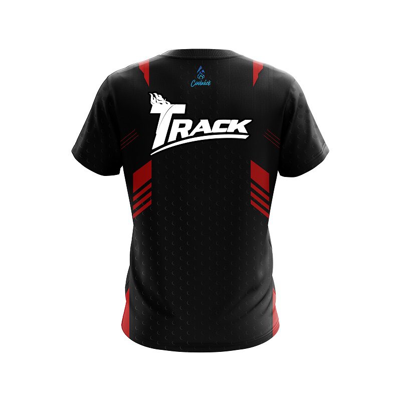 Track Red Steel CoolWick Bowling Jersey - Image 2