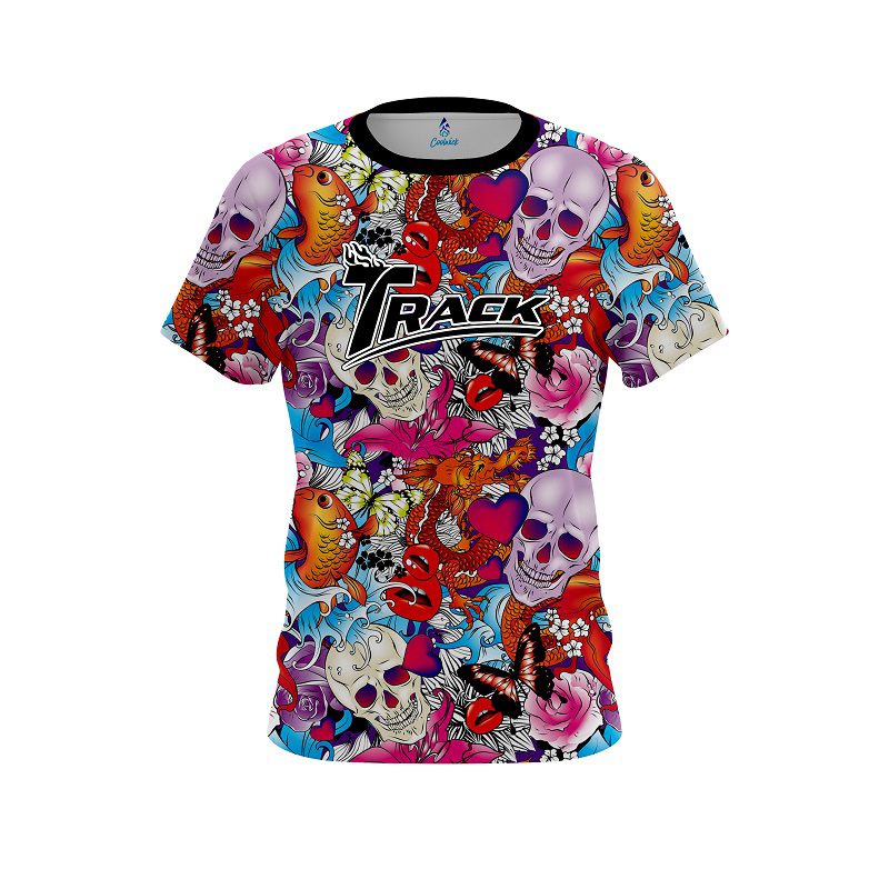 Track Skull Love CoolWick Bowling Jersey