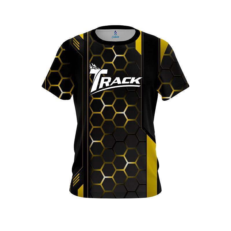 Track Yellow Steel Comb CoolWick Bowling Jersey