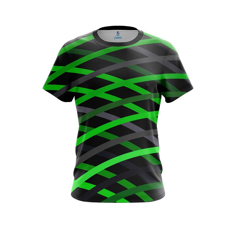 Plain Turmoil Green CoolWick Bowling Jersey