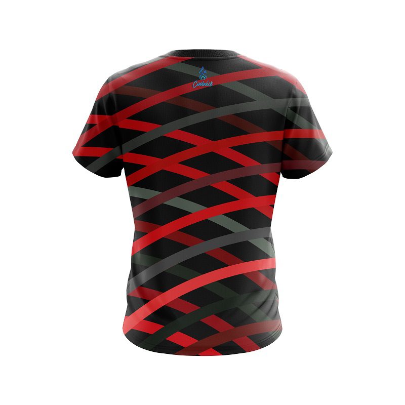 Plain Turmoil Red CoolWick Bowling Jersey - Image 2