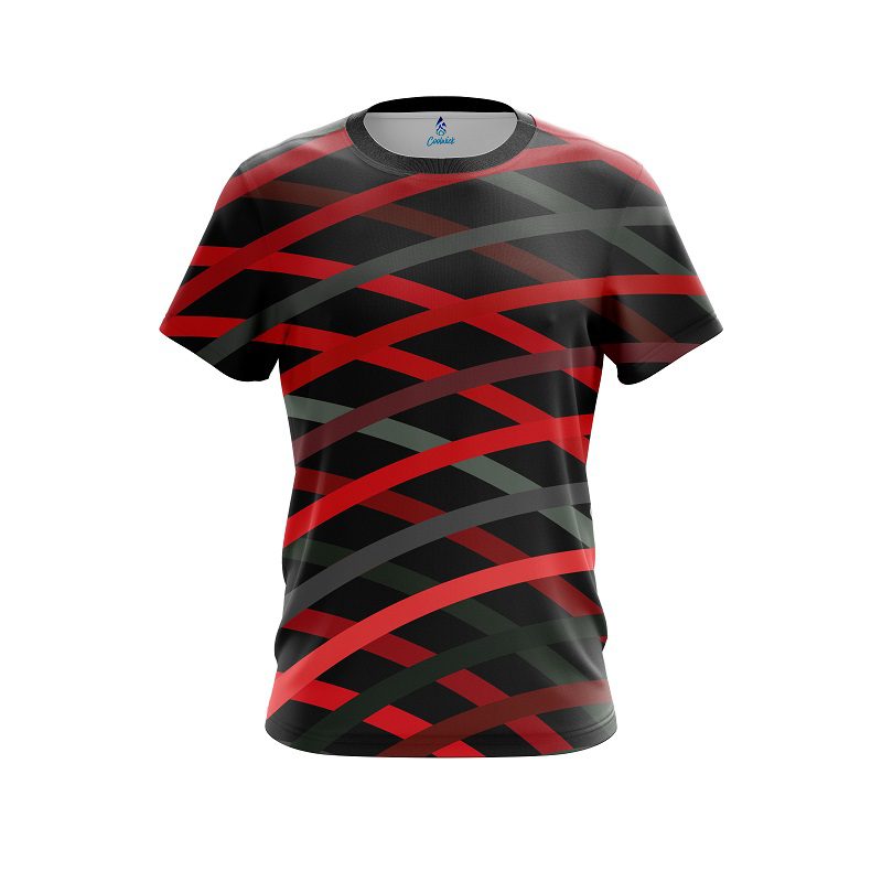 Plain Turmoil Red CoolWick Bowling Jersey