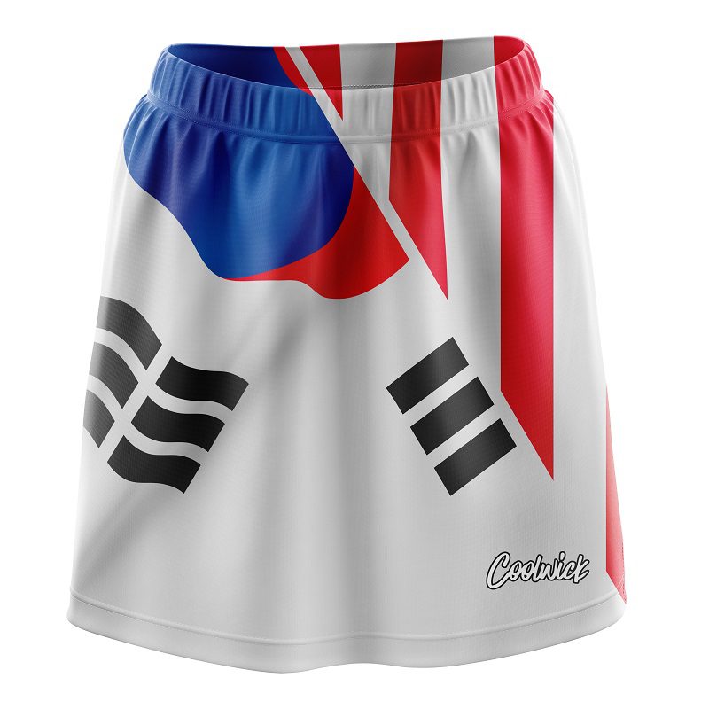 USA Korea Flag CoolWick Bowling Skort
