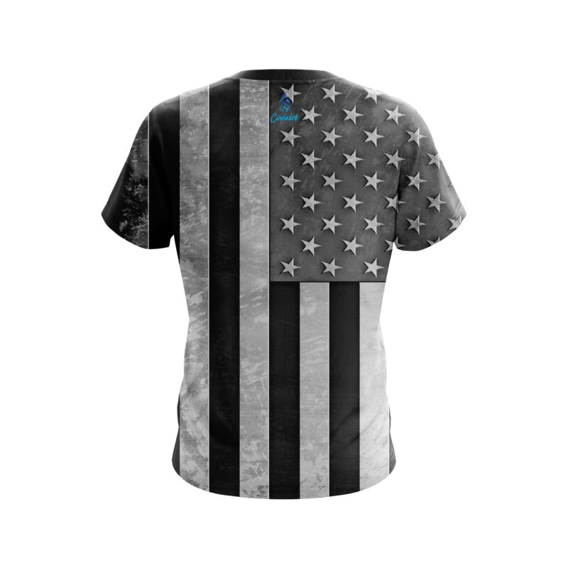 Plain USA Steel Flag CoolWick Bowling Jersey - Image 2
