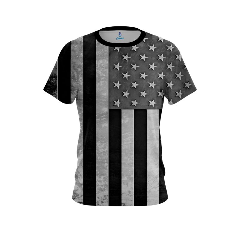 Plain USA Steel Flag CoolWick Bowling Jersey