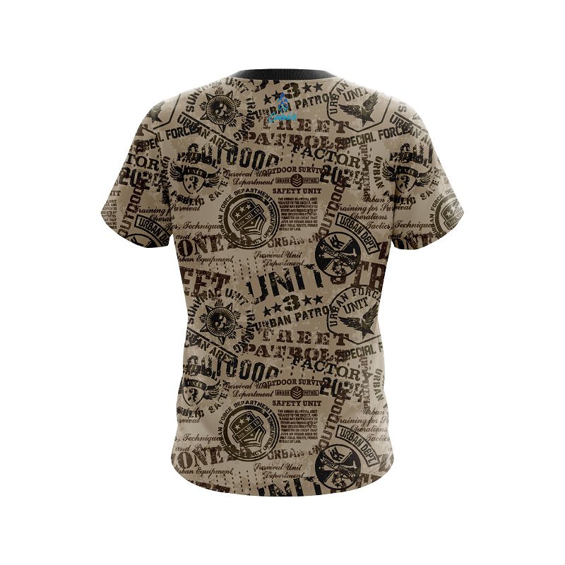 Plain Urban Military Grunge Workshop CoolWick Bowling Jersey - Image 2