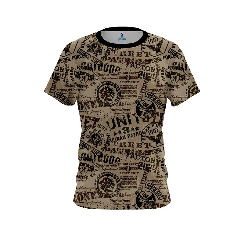 Plain Urban Military Grunge Workshop CoolWick Bowling Jersey