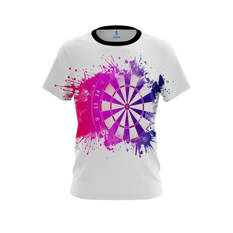 Plain Watercolor Pink And Blue CoolWick Bowling Jersey