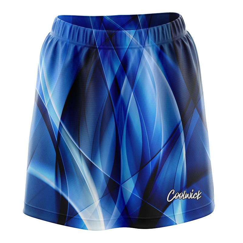 Wavy Blue Swirl CoolWick Bowling Skort