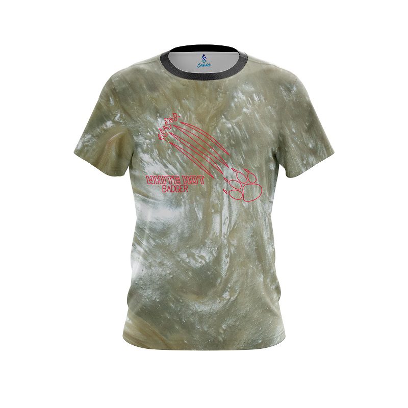 900 Global White Hot Badger CoolWick Bowling Jersey