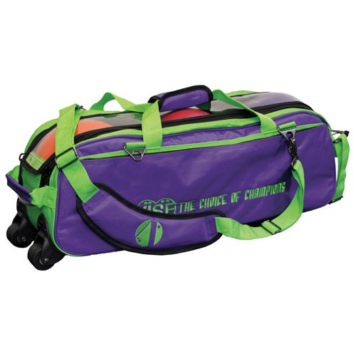 Vise 3 Ball Triple Tote Grape Green Bowling Bag