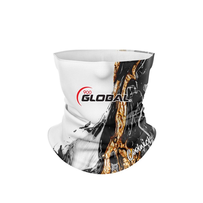 900 Global Black And Gold Liquid Marble CoolWick Neck Gaiter All-In-1