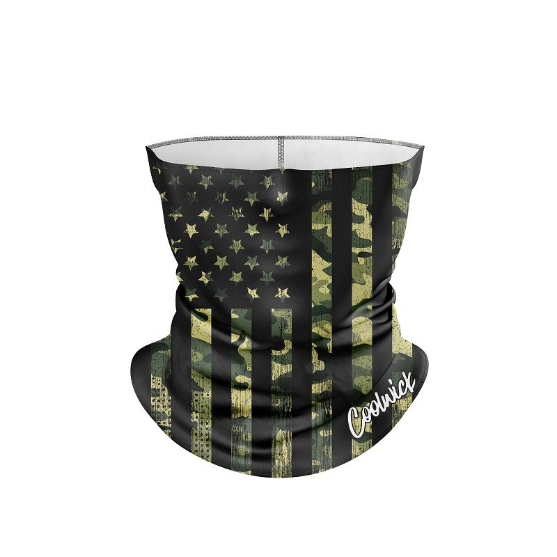 Camo Flag CoolWick Neck Gaiter All-In-1