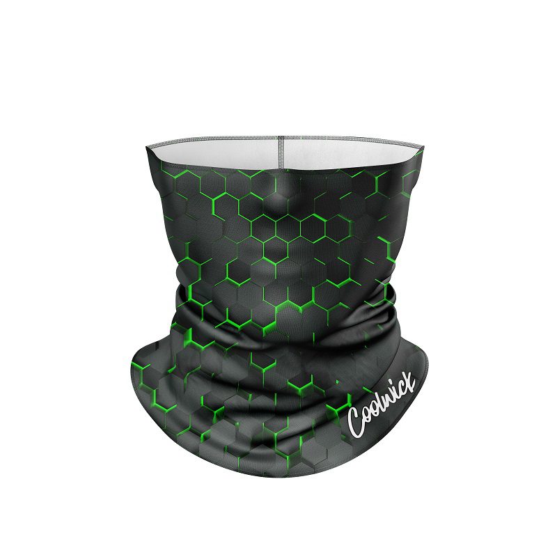 Honeycomb Green CoolWick Neck Gaiter All-In-1