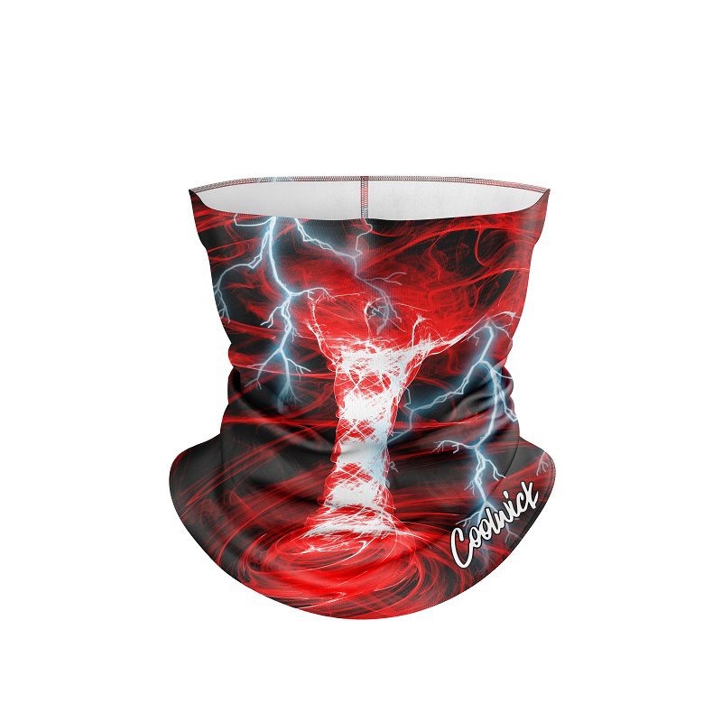 Electrical Tornado Red  CoolWick Neck Gaiter All-In-1