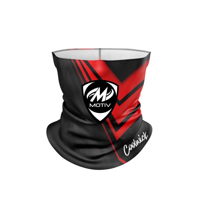 Motiv Crest Steaming Red CoolWick Neck Gaiter All-In-1