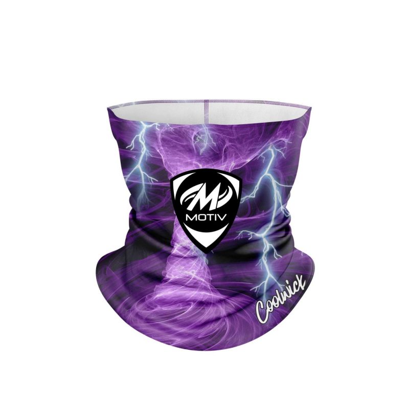 Motiv Crest Electrical Tornado Purple CoolWick Neck Gaiter All-In-1