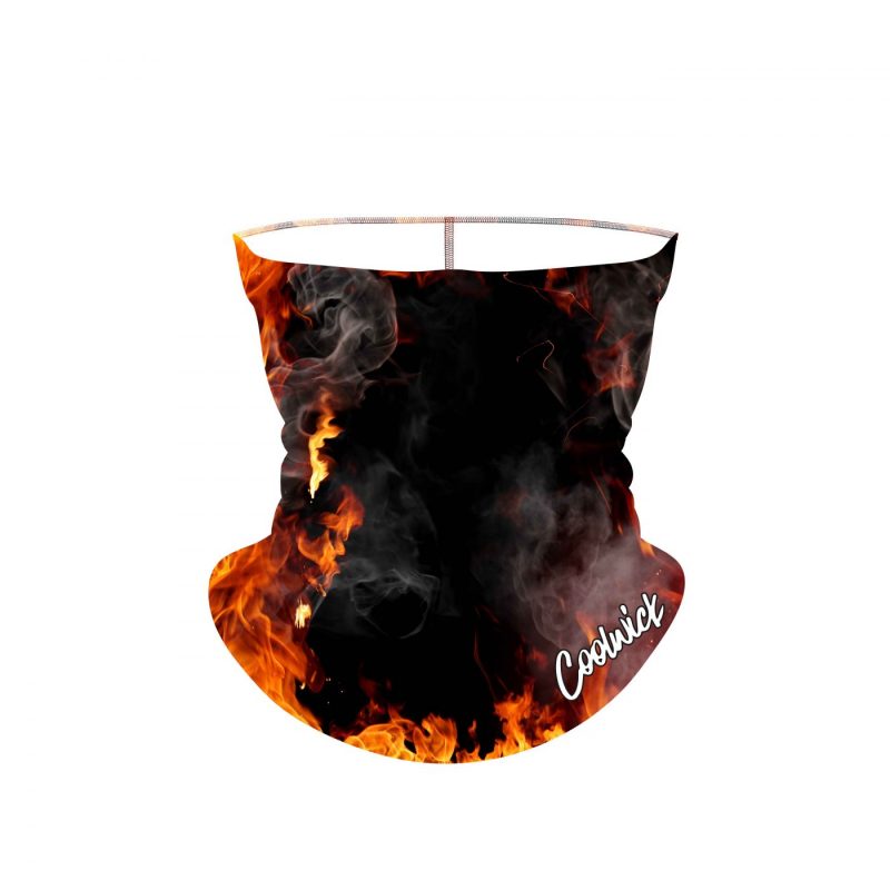 Orange Flame CoolWick Neck Gaiter All-In-1