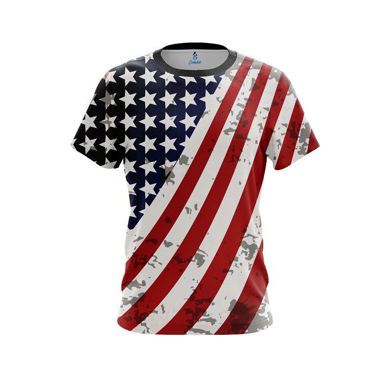 American Wavy Flag Semi-Custom CoolWick Bowling Jersey