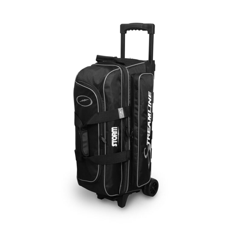 Image of Storm Streamline 3 Ball Roller Black Silver Bowling Bag